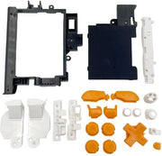 Kit di sostituzione pulsanti per Nintendo New 2DS XL/LL - Bianco + Arancione - Accessori DIY - Adatto per Console - 10,7 x 10,7 cm