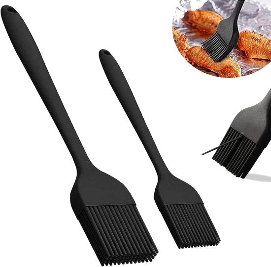 Set di pennelli in silicone da 2 pezzi - ideali per la cottura, BBQ e grigliata.