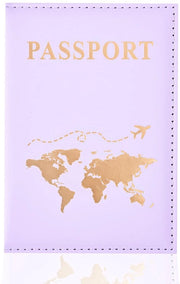 Portafoglio di viaggio in pelle, portamonete per pasaporto, portafoglio in PU per pasaporto, portamonete per documenti di viaggio (blu)
