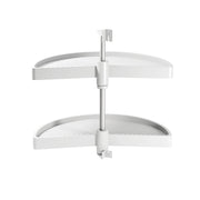 Set di piatti girevoli 3/4 Shelvo, per modulo da 800 mm, Tecnoplastica e Alluminio, Bianca