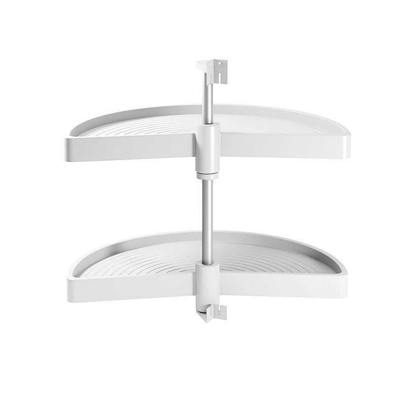 Set di piatti girevoli 3/4 Shelvo, per modulo da 800 mm, Tecnoplastica e Alluminio, Bianca