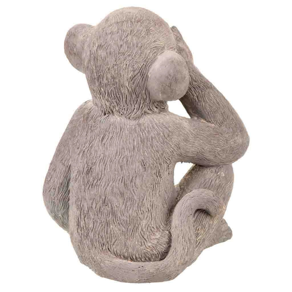 Scimmia decorativa in magnesio grigio 35x26x40h