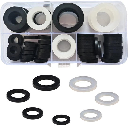 Set di Gomme di Sigillatura per Doccia - 70 Pezzi - Nero/Bianco