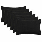 Federa 6 pcs HEERLEN Nero 50 x 70 cm Bouclé 911346