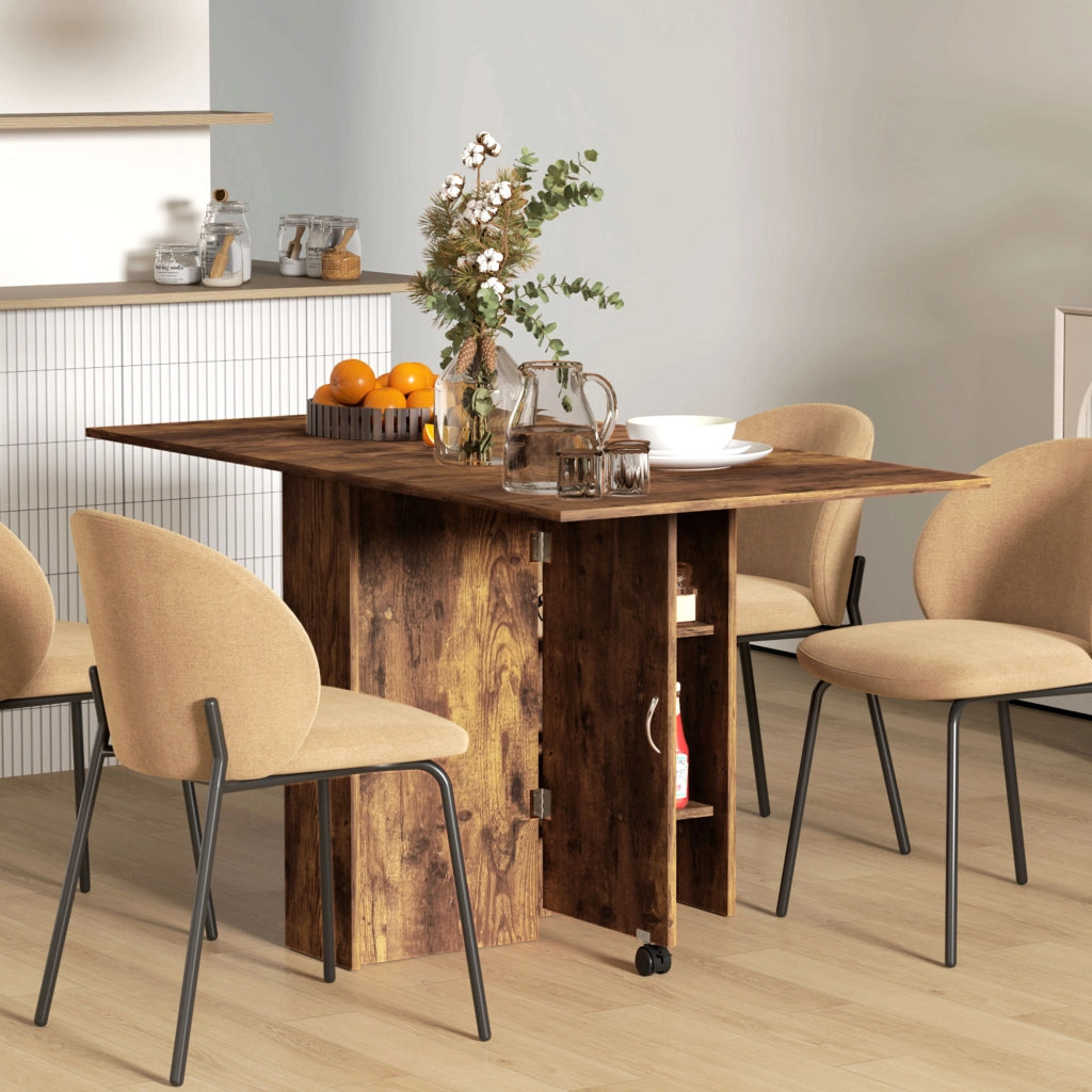 Tavolo da Pranzo Pieghevole per 6 Persone ¨C zephmum ¨C Marrone