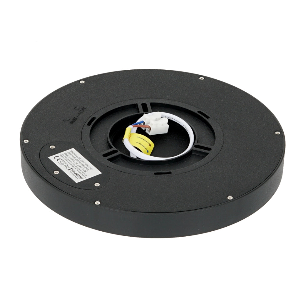Plafoniera LED Milagro MAQ 18W 3CCT nera 23cm IP40