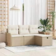 Set Divano da Giardino con cuscino 4 pcs Poly Rattan 3360282