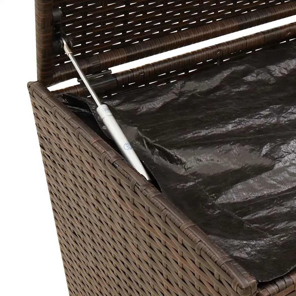 Contenitore da Giardino con Ruote Marrone 190L in Polyrattan CFW5439697