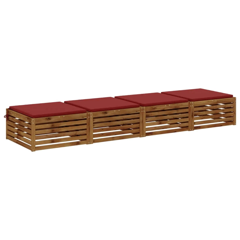 Cuscini per Sedia in 4 Pezzi SOEST 4 pz 100% Poliestere 944642