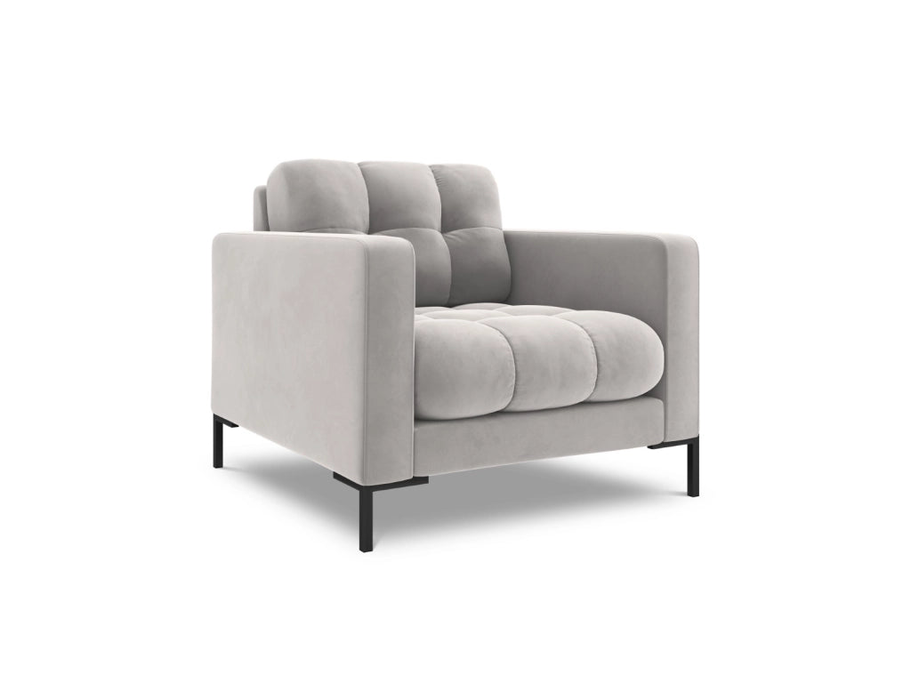 Cosmopolitan Design - Poltrona "Bali" in velluto argento 