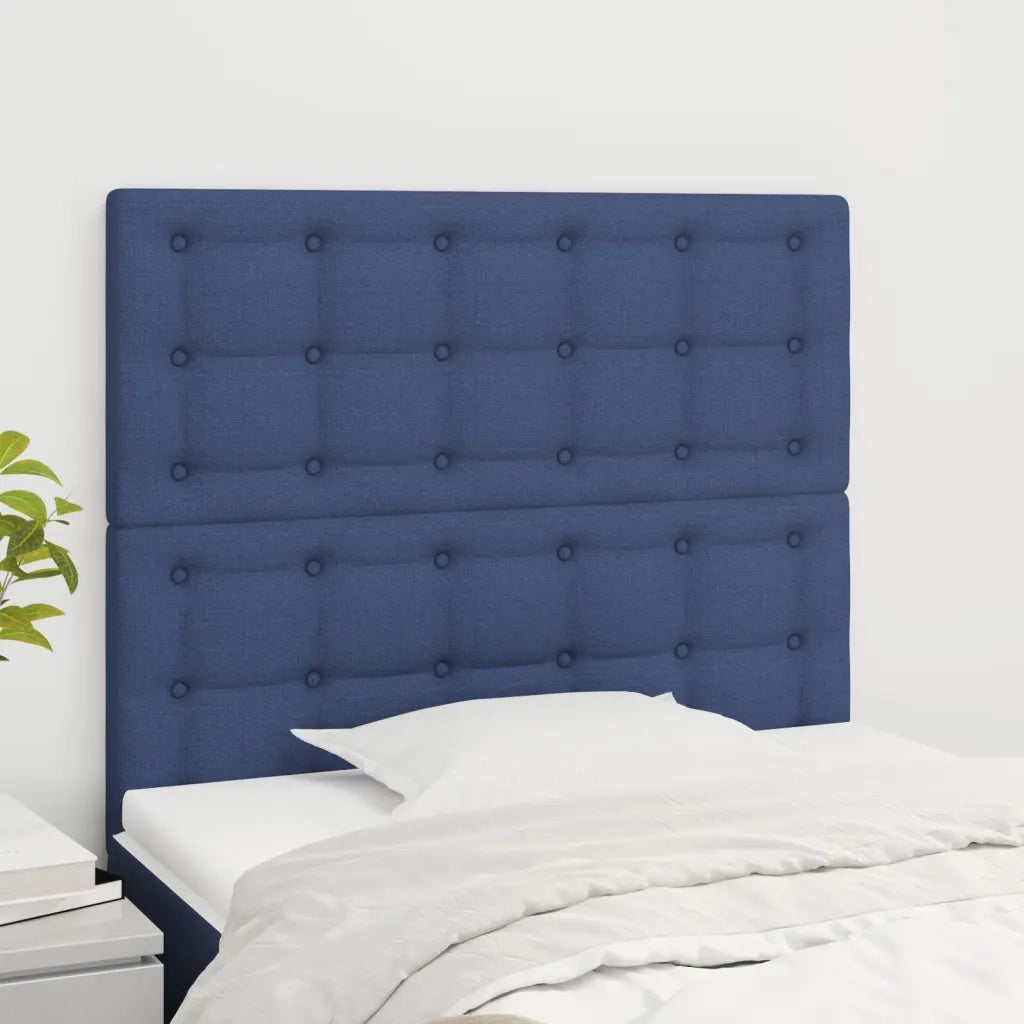 Testiera | Testata Blu 90x5x118/128 cm Tessuto