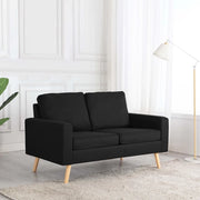 Divano a 2 Posti-Sofa 2 Posti Nero in Tessuto 789561