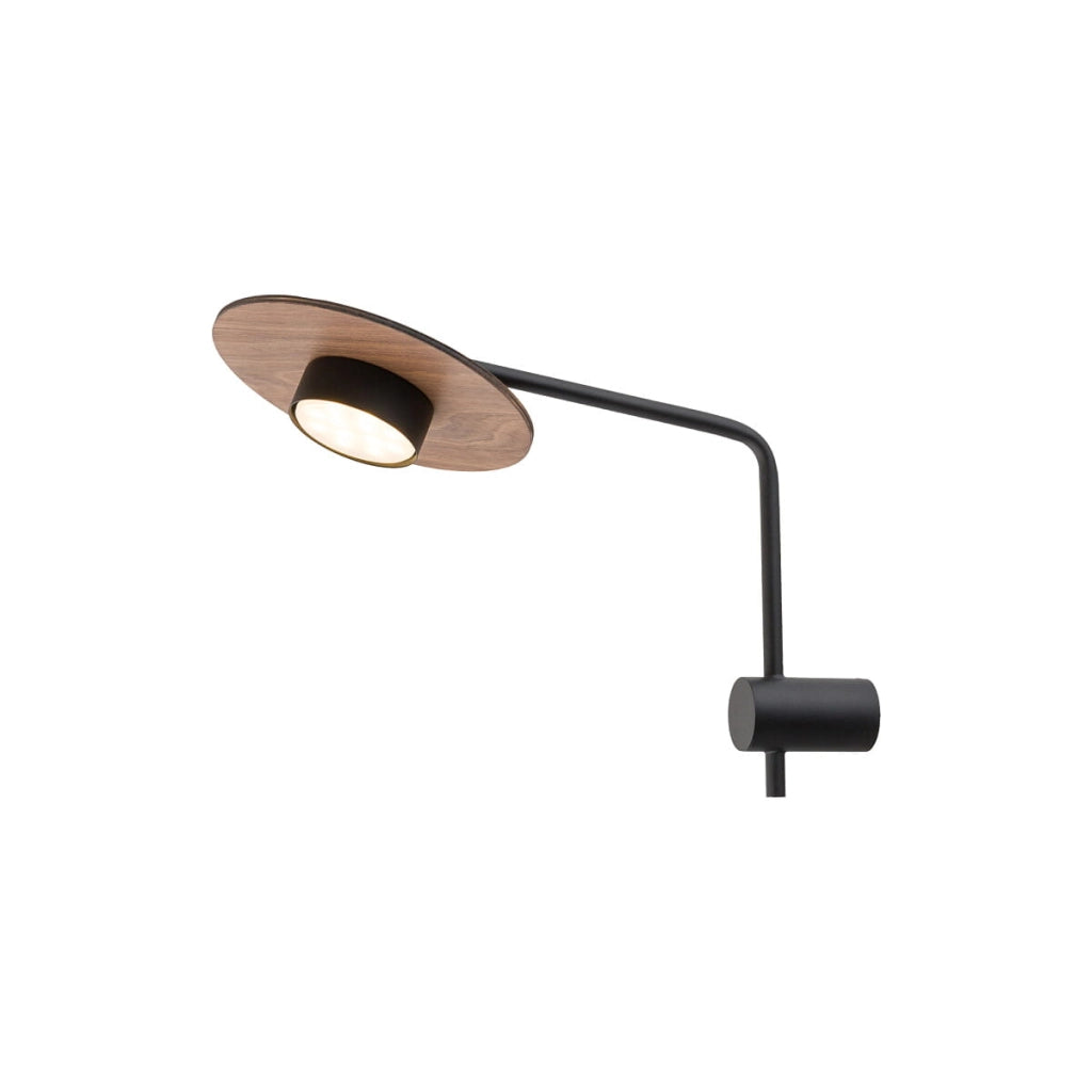 Applique Nowodvorski DISK nero legno scuro acciaio GX53