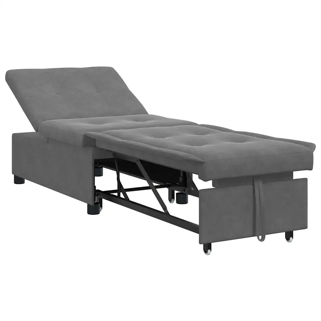 Divano letto | Sof¨¤ letto | Letto singolo Estraibile Grigio scuro 194 x 67 x 82 cm
