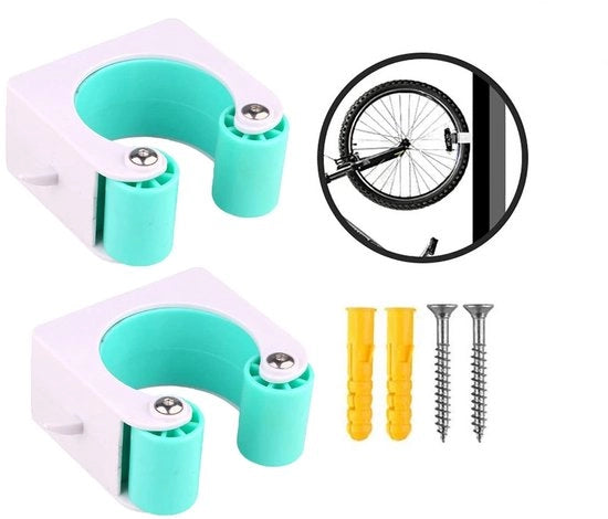 Sostegno per bicicletta - Supporto per mountain bike - Parcheggio - Materiale ABS - Plastica - Risparmio di spazio - Adatto per pneumatici 1,75-2,4 pollici