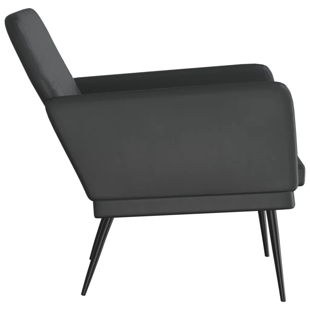 Poltrona Nera 61x78x80 cm Similpelle 351392