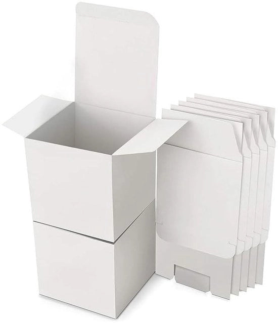 Scatola di regalo quadrata 15 pezzi - Scatola di cartone con coperchio - Verpackaggio per regali - Dimensioni 10 x 10 x 10 cm - Cartone bianco - Verpackaggio per regali