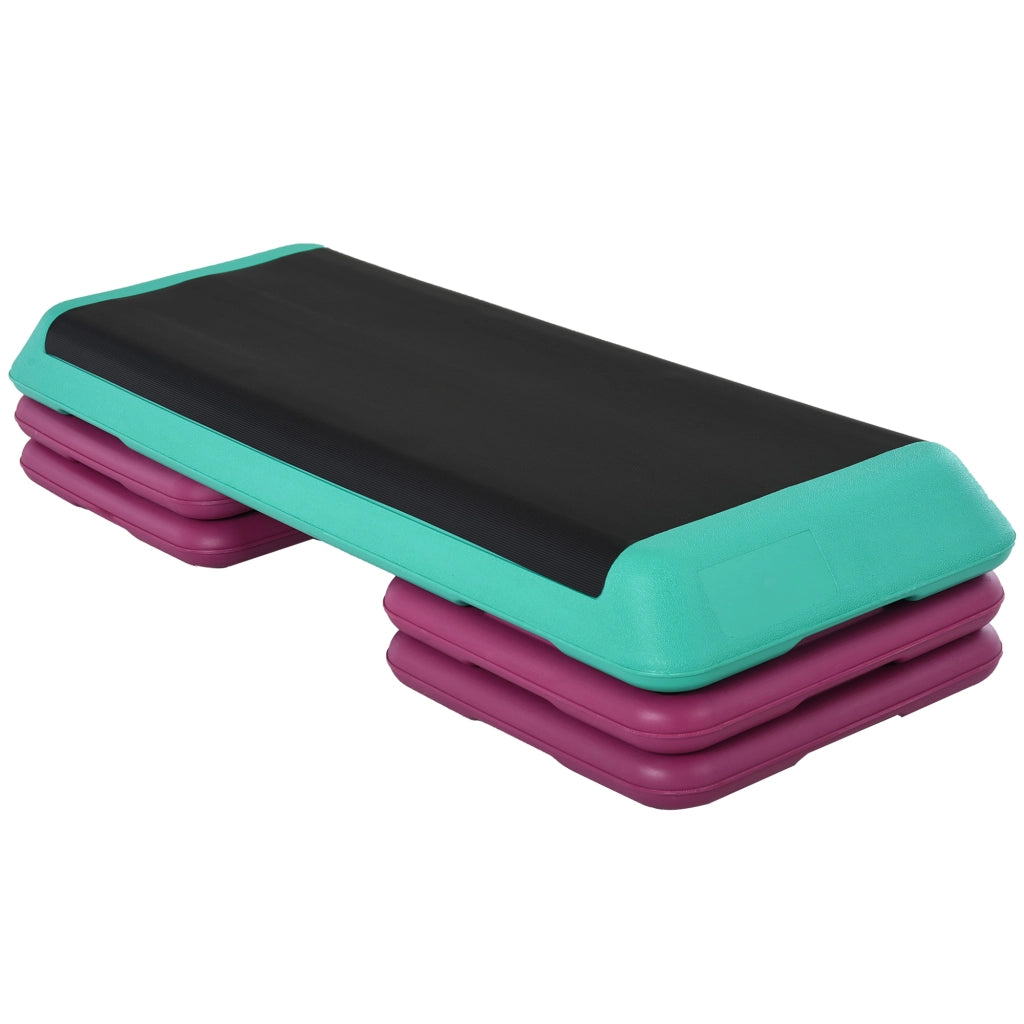 Step Aerobico Regolabile Antiscivolo 3 Livelli ¨C Zephmum ¨C 110x40x20 cm Multicolore