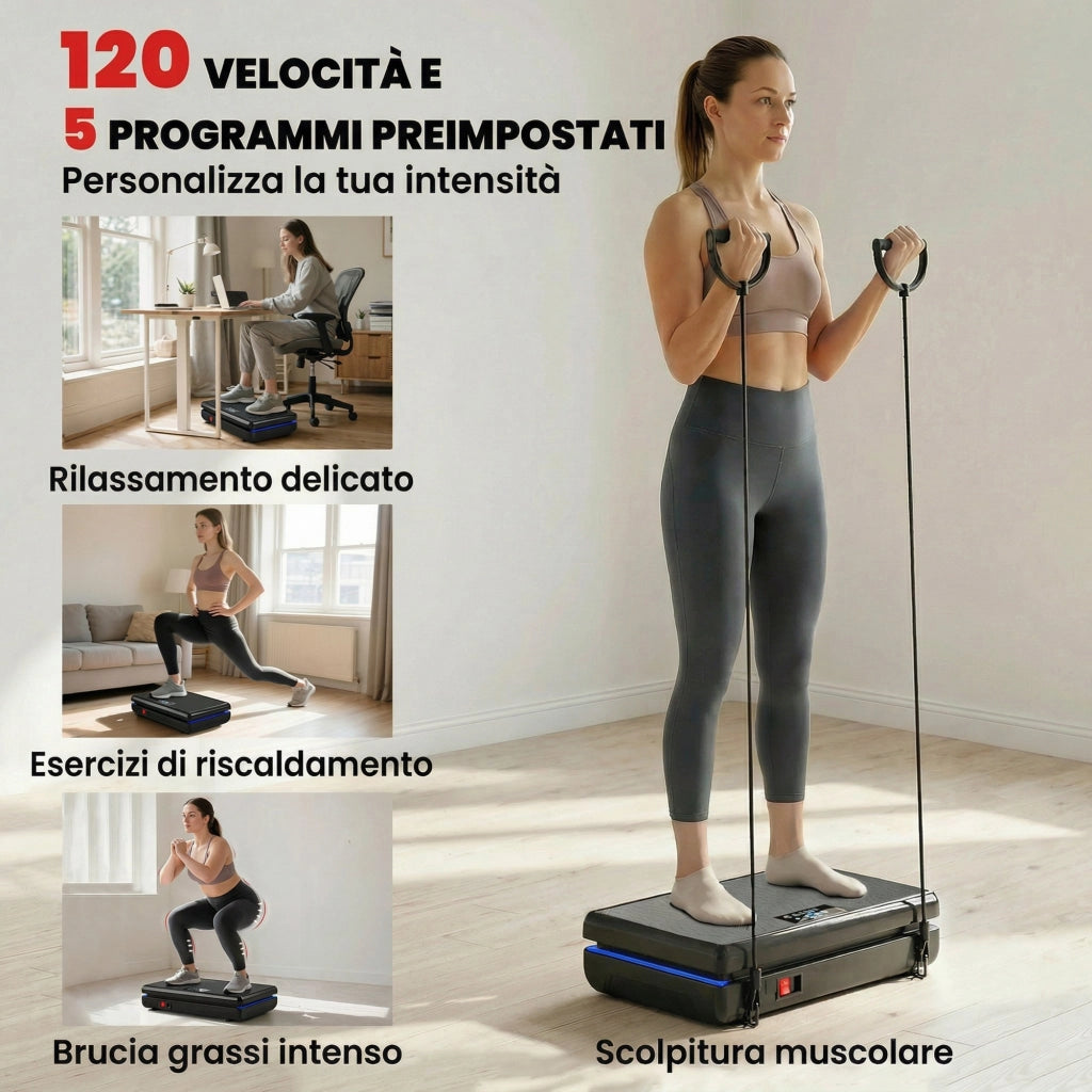 Pedana Vibrante ¨C Minimal ¨C 120 livelli velocit¨¤, 5 programmi