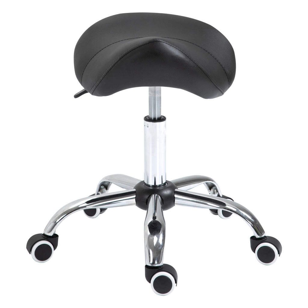 Sgabello con Ruote Regolabile ¨C Minimal ¨C Nero 49-61 cm