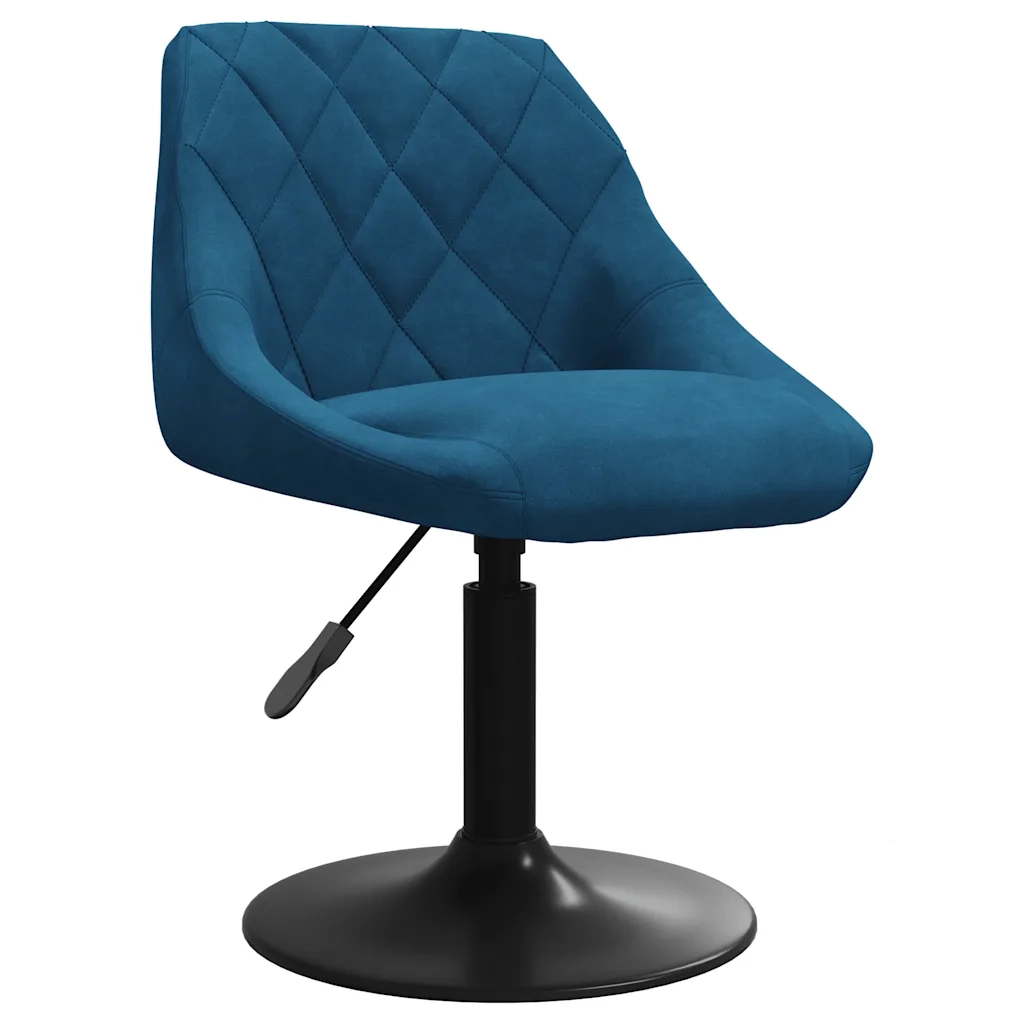 Sedie da Pranzo Girevoli 2 pz Blu in Velluto 335331