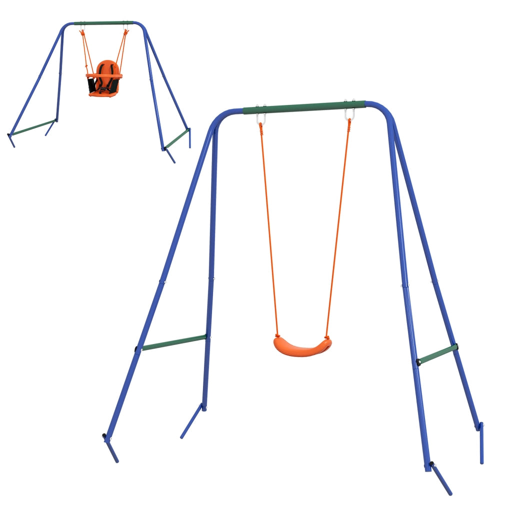 Altalena 2 posti per bambini ¨C Minimal ¨C arancione e blu