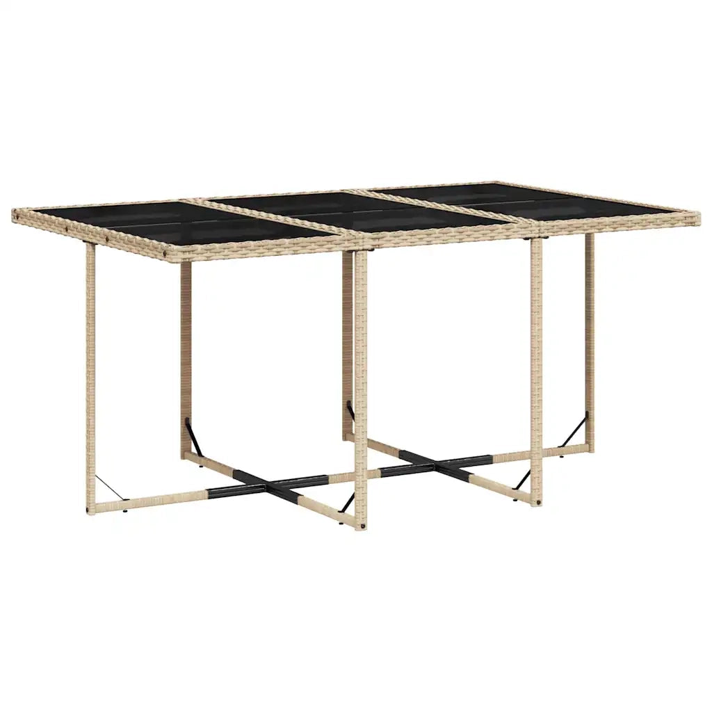 Set Pranzo da Giardino 11 pz con Cuscini Beige Misto Polyrattan 3277799