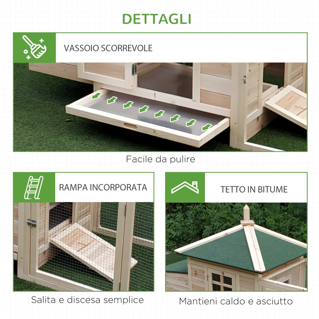 Pollaio da Giardino in Legno ¨C Minimal ¨C 196x76x97cm