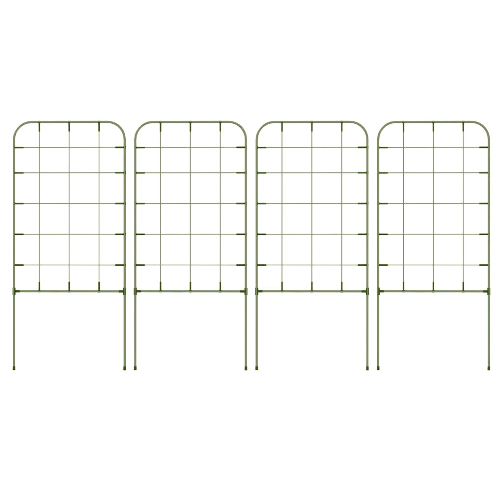 Set 4 Grigliati Giardino ¨C Xylo ¨C Acciaio Verde 40x90cm per Piante Rampicanti