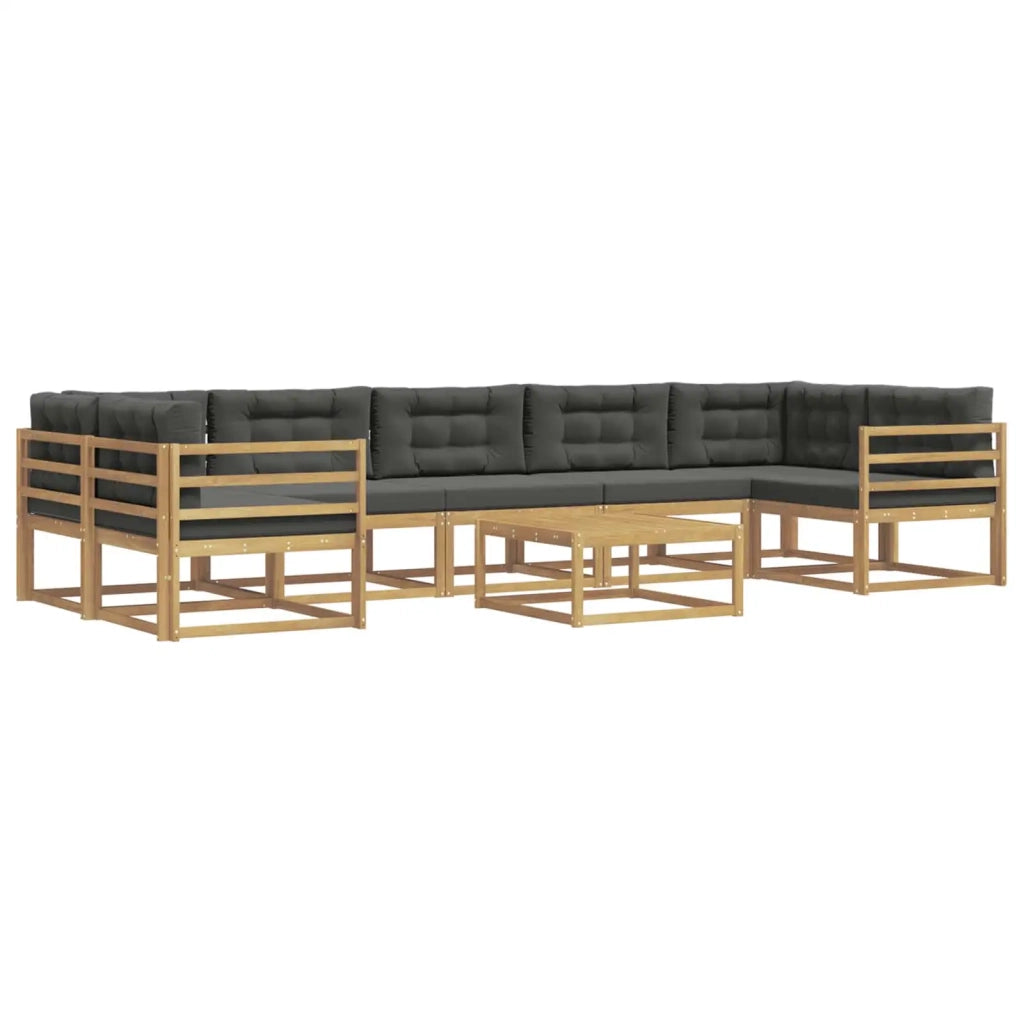Set di divani da esterno 6 pz Bianco e Antracite 3386186