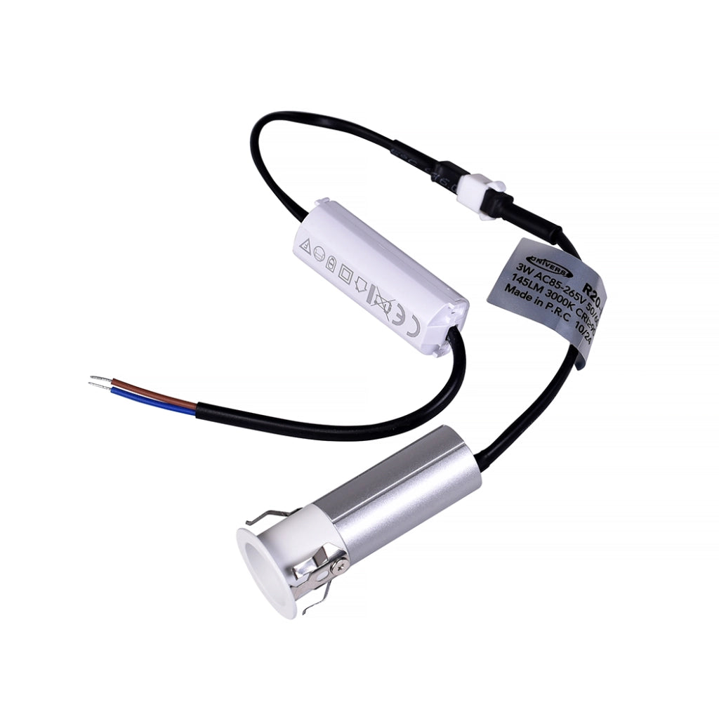 FARETTO LED DA INCASSO 3W LUCE NATURALE 4000K° - ILLUMINAZIONE A BASSO CONSUMO DESIGN COMPATTO IN ALLUMINIO BIANCO E ARGENTO