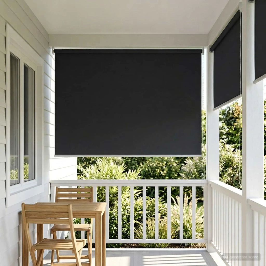 Voletta a rullo | Tenda a rullo con protezione UV Antracite 140 x 140 cm
