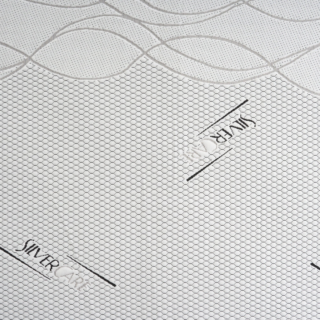 Topper Piazza e Mezza 120x200 in memory foam 5 cm con rivestimento Silver Fresh completamente sfoderabile