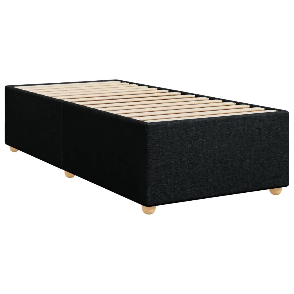 Giroletto a Molle con Materasso Nero 90x200 cm in Tessuto 3286579