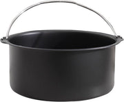 Accessori per Airfryer - Set di Contenitori - Contenitori per Airfryer - Alternativa al Parcheggio per Piatti - Forma per Cucina - Rond - Acciaio di Carbonio - Accessori per Cucina - Forme per Cucina - 16.5cm - Nero