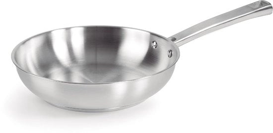 Piatto da Cucina Ø 24 CM - Multifunzionale - Ideale per la Cottura - 1 Pezzo - Nero - con Smalto Antiaderente