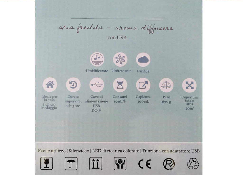 Diffusore Aromi Elettrico Silenzioso Profumo Ambienti Casa Aroma Flute