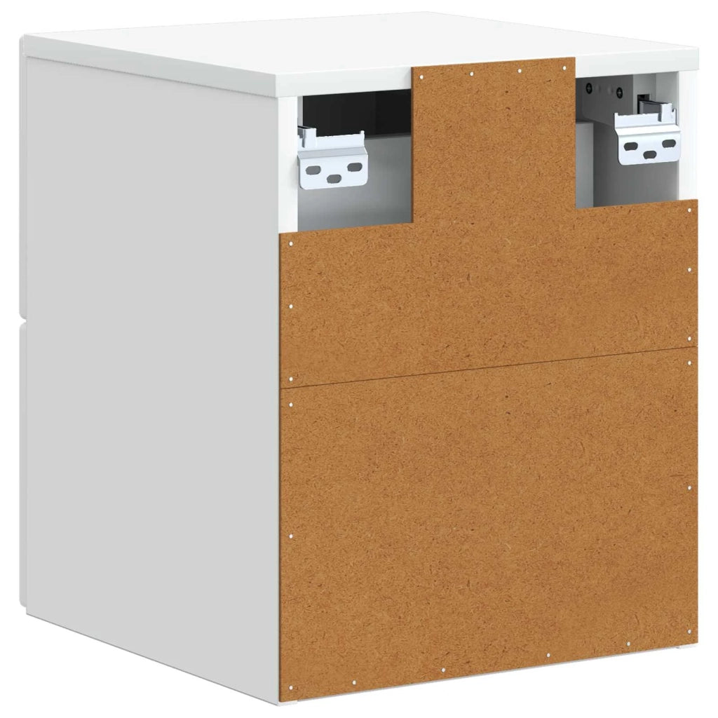 Mobiletto da notte a muro con cassetto Bianco 33 x 34,5 x 40 cm 898125