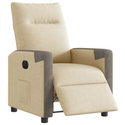 Poltrona Elettrica Reclinabile Crema in Tessuto 3324083