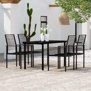 Set da Pranzo da Giardino 5 pz Nero 3099199
