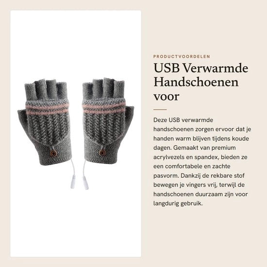 Manichini da Uso Esterno con Riscaldamento USB per l'Inverno con Dita Intermedie e Completa