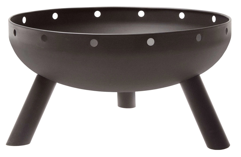 Braciere da Esterno Verdemax Ø53x29 cm Forca e Paletta Incluse in Metallo Nero