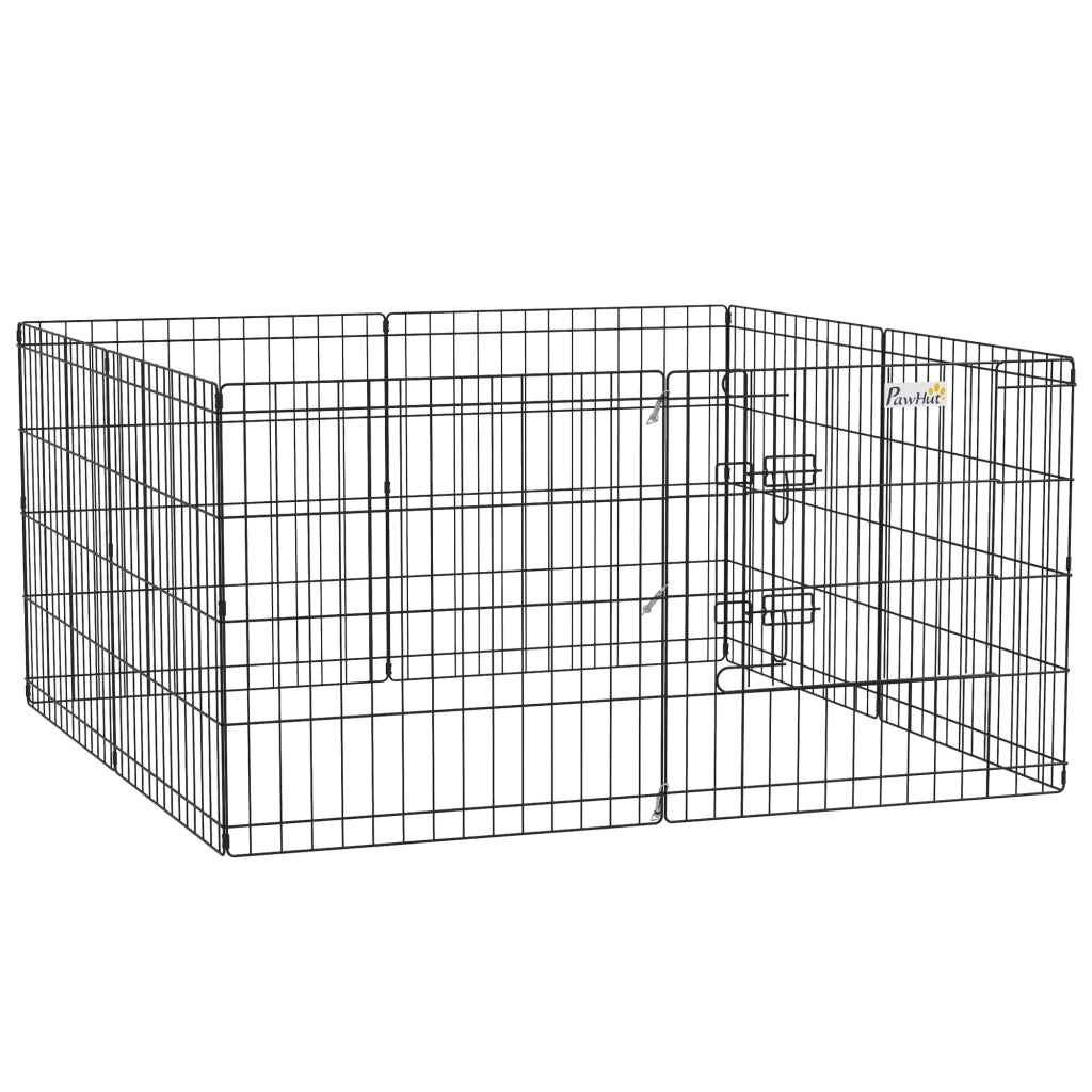 Recinto per Cani 8 Pannelli 61x61 cm ¨C Minimal ¨C Nero