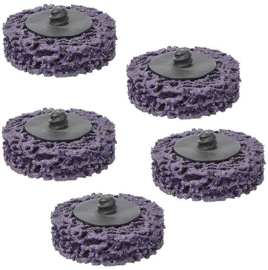 Kit di schiacciapollici 50mm - 5x schiacciapollici - Disco di polimento in nylon - Rimuove ruggine - Rimuove vernice - Resistente agli urti - Disco schiacciapollici