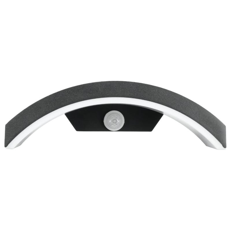 Applique esterna LED 12W sensore PIR Ponte IP65 nera