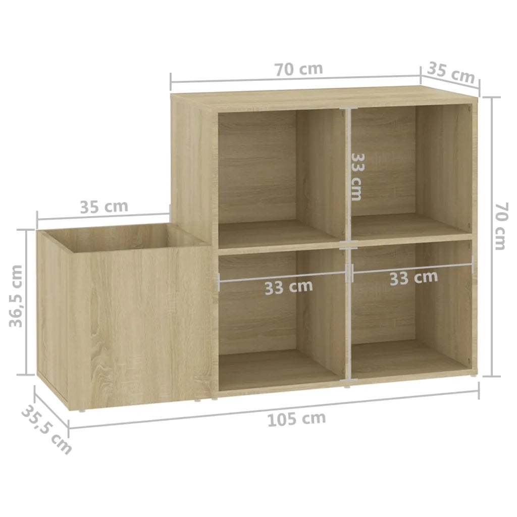 Scarpiera Ingresso-Scaffale per scarpe Rovere Sonoma 105x35,5x70 Legno Multistrato
