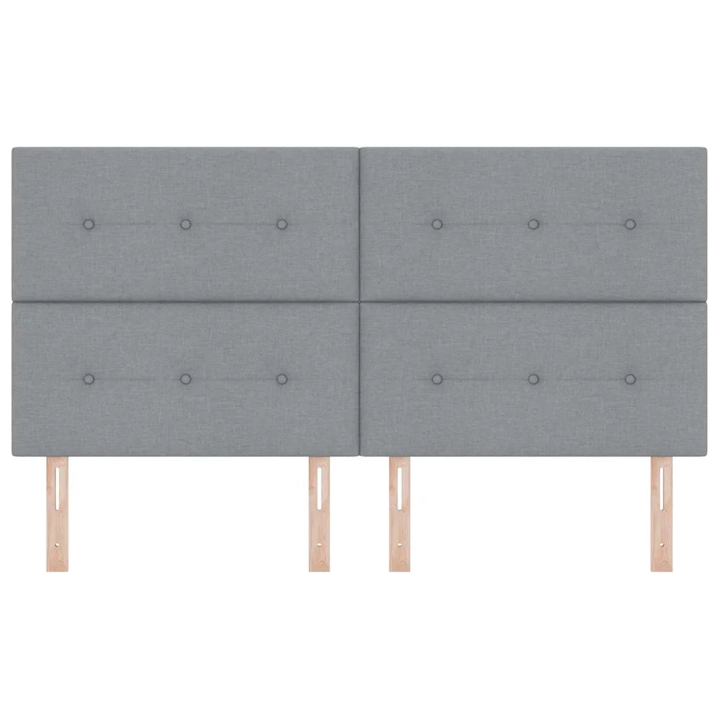 Testiera | Testata LED con strisce LED Grigio chiaro 180 cm Tessuto