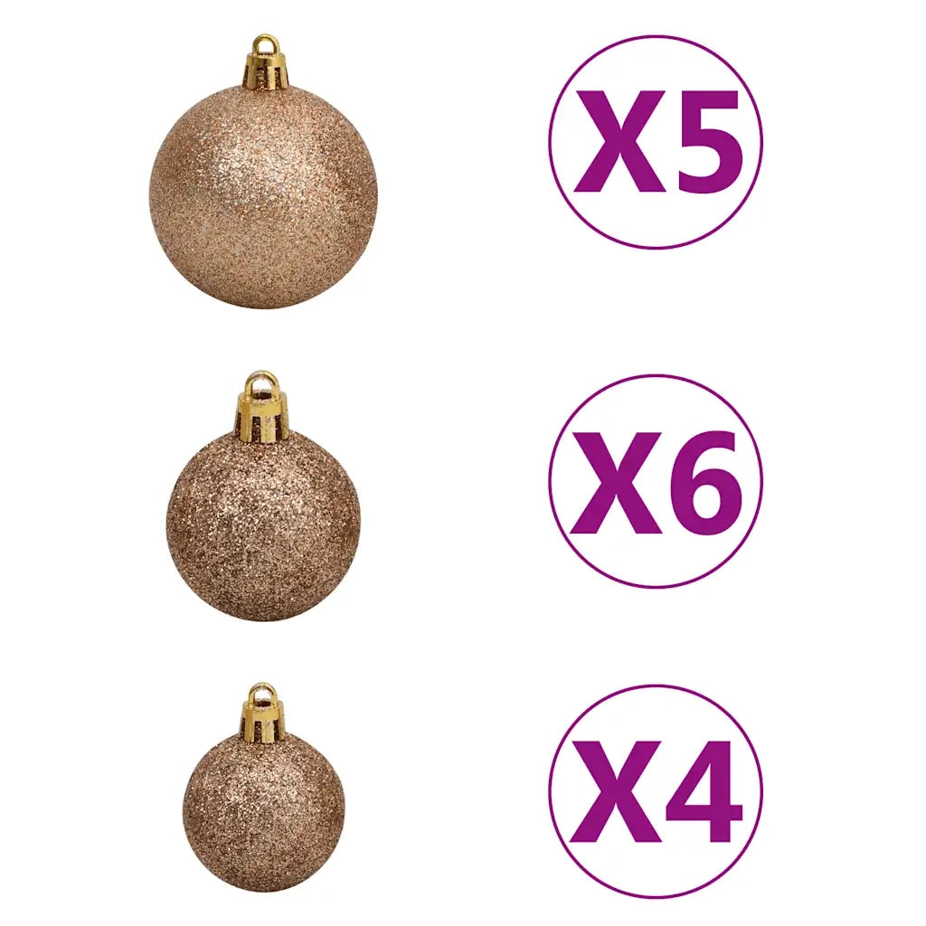 Albero Natale | Decorazioni natalizie Incernierato con 150 LED e Palline 150 cm