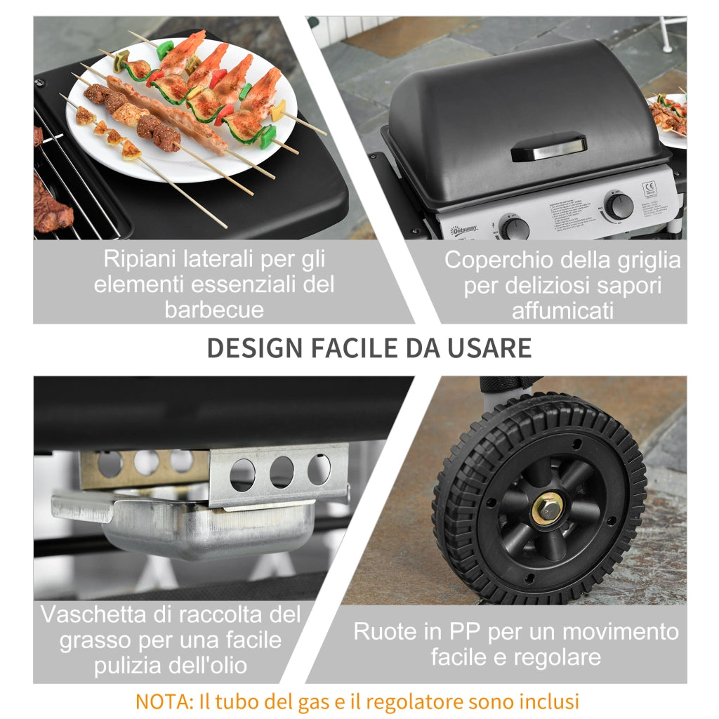 Barbecue a Gas con Coperchio ¨C Xylo ¨C 5.6kW, 104x49x99cm