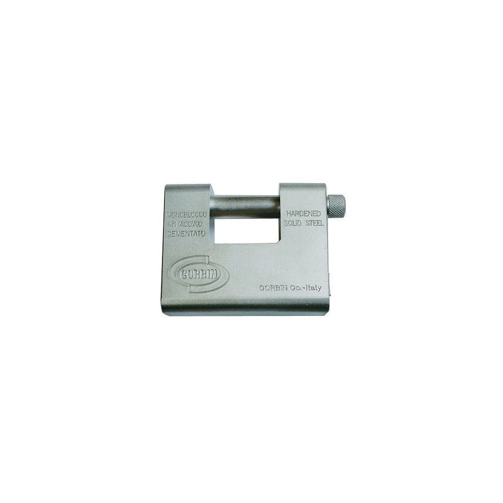 Trade Shop - Lucchetto Grizzly In Acciaio Cementato Antitrapano Con Chiave Dom Corbin -    -69 Mm   -
